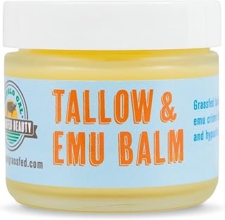 BUFFALO GAL Grassfed Beauty TALLOW & EMU BALM (Unscented) 2 oz