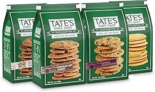 Tate's Bake Shop Cookies Variety Pack, Oatmeal Raisin Cookies, Chocolate Chip Cookies, Lemon Cookies & Chocolate Chip Walnut Cookies, 4 - 7 oz Bags