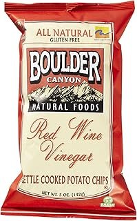 Boulder Canyon Natural Foods Gluten Free Red Wine & Vinegar Kettle Chips, 5 oz