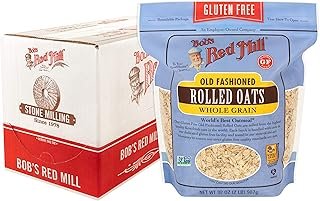 Bob's Red Mill Gluten Free Old Fashioned Rolled Oats, 32oz (Pack of 4) - Non GMO, Whole Grain, Vegan, Kosher