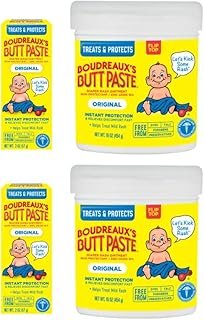 Boudreaux's Butt Paste Diaper Rash Ointment, Variety Pack, Original 16oz, Original 2 oz (2 of each)