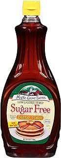 Maple Grove Farms Syrup, Sugar Free, Butter Flavor, 24 Ounce (Pack of 12)