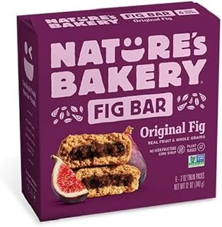 Nature's Bakery Whole Wheat Fig Bars, Original Fig, 1- 6 Count Box of 2 oz Twin Packs (6 Packs), Vegan Snacks, Non-GMO