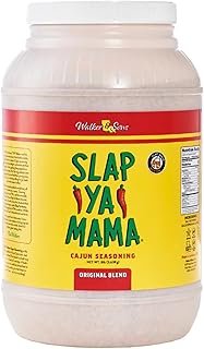 SLAP YA MAMA Cajun Seasoning from Louisiana, Original Blend, No MSG and Kosher, 8 Pound Restaurant Size Jar