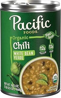 Pacific Foods Organic White Bean Verde Chili, 16.5 Ounce Can