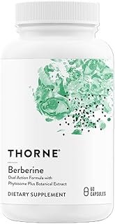 THORNE Berberine - Dual Action Formula with Phytosome Plus Botanical Extract - Support Heart Health, Immune System, Healthy GI, Cholesterol* - Gluten-Free, Dairy-Free - 60 Capsules - 30 Servings