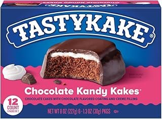 Tastykake Chocolate Kandy Kakes, 12 Count - Chocolate Cakes with Creme Filling (Pack of 2)