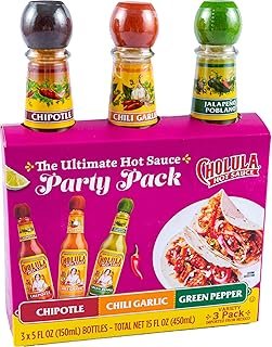 Cholula Hot Sauce Variety Pack, Ultimate Hot Sauce Party Pack, Flavors Include Chipotle, Chili Garlic, and Green Pepper, 15 fl oz