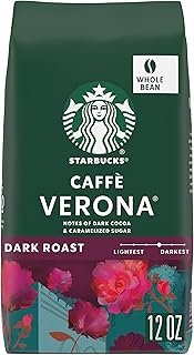 Starbucks Whole Bean Coffee, Dark Roast Coffee, Caffè Verona, 100% Arabica, 1 bag (12 oz)