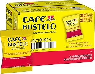 Café Bustelo Coffee Espresso Style Ground Coffee, 30- 2 Ounce Fraction Packets, Frac Packs