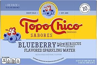 Topo Chico Sabores Blueberry with Hibiscus Extract 12oz 8pk