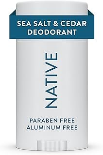 Native Deodorant | Natural Deodorant for Men, Aluminum Free with Baking Soda, Probiotics, Coconut Oil and Shea Butter | Sea Salt & Cedar