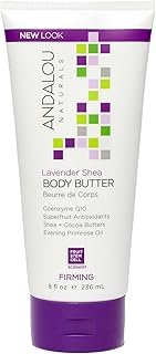 Andalou Naturals Body Butter, Lavender Firming Cream,8 Oz, Shea Butter, Cocoa Butter & Primrose Oil, Body Moisturizer for Dry Skin, Vegan