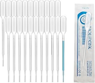 Biologix 500pcs Plastic Transfer Pipettes 1ml Disposable Dropper Clear Liquid Pipet for Science Laboratory, Essential Oils, 162mm Length, Individual Package