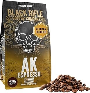 Black Rifle Coffee Company AK-47 Espresso,100% Arabica Coffee,Colombian Supremo Roasted Dark, Whole Bean 12 oz Bag