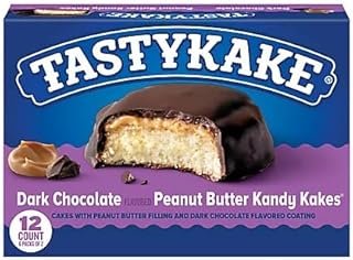 Tastykake Dark Chocolate Peanut Butter Kandy Kakes, 12 Count (Pack of 2)
