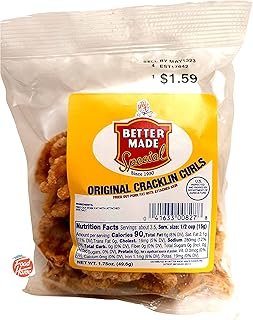 Better Made Special original cracklin curls, fried out pork fat with attached skin 1.75-ounce bag