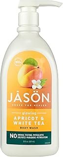 JASON Natural Apricot and White Tea for Glowing Body Wash, Cruelty Free, Parabens Free, Sulfates, Phthalates and Petrolatum, 30 Ounce (Pack of 1)