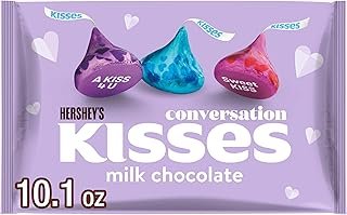 HERSHEY'S KISSES Milk Chocolate, Valentine's Candy Bag, 10.1 oz