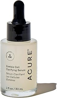 Acure Zombie Cell Clarifying Serum - Rejuvenate Face Serum with Niacinaminde & Milk Thistle, Hydrating Anti Aging Daily Treatment to Tone Skin & Boost Cell Turnover for Natural Glow - 1 fl oz