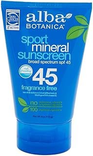 Alba Botanica Sheer Mineral Sunscreen Lotion, Broad Spectrum SPF 50, Fragrance Free, 3 fl oz (Packaging May Vary)