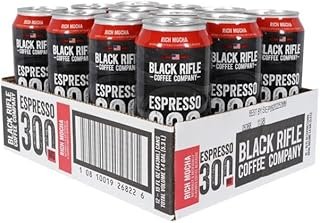 Black Rifle Coffee Company Ready To Drink 15 Fl Oz (Rich Mocha) 300mg of Caffeine Per Can, Columbian Coffee, Gluten Free, Good Source of Protein, Helps Support Veterans and First Responders, 12 Count