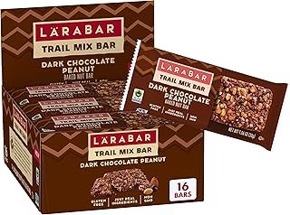 Larabar Trail Mix Bars, Dark Chocolate Peanut, Gluten Free Baked Nut Bar, 16 Count, 16.96 oz
