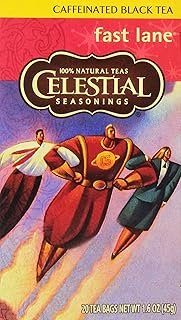 Celestial Seasonings Fast Lane Black Tea, 20 Count (Pack of 6)