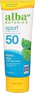 Alba Botanica Sunscreen Lotion, Sport, SPF 50, Island Vibe, 3 oz