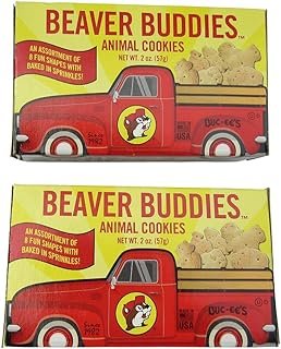 Buc-ee's Beaver Buddies Animal Crackers Cookies, Two Boxes (2 Oz Per Box)