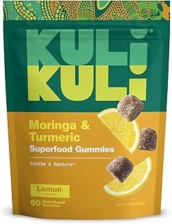 Kuli Kuli Super Energy Gummies - Energy Supplements with Moringa, Caffeine-Free Natural Energy Booster - 60 Non-GMO, Gluten-Free Moringa Gummies