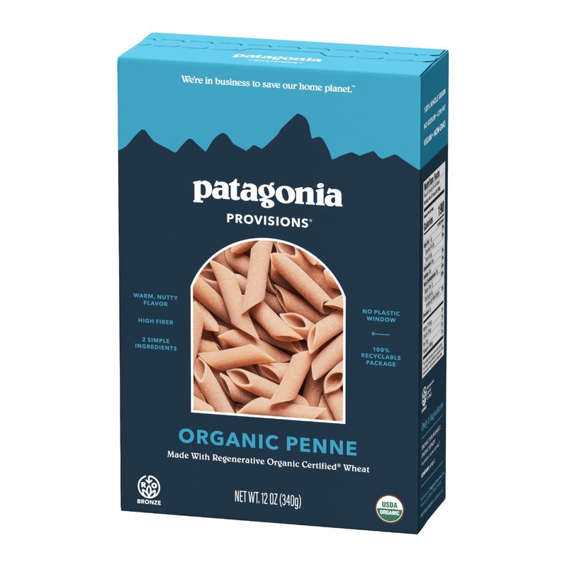 Patagonia Provisions Organic Penne Pasta | Regenerative Organic Certified® | Non-GMO | High Fiber & 8g of Protein | (1 Pack)