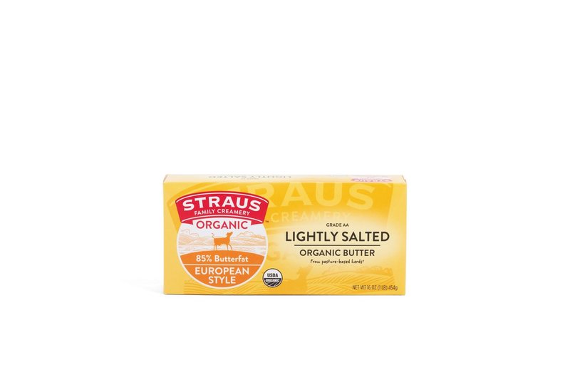 Straus Family Creamery Butter, European Style, Lightly Salted, Organic, 1 lb