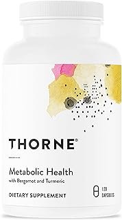 THORNE Metabolic Health - Gut Health Supplement to Aid Weight Management* - Bergamot Supplement with Silicon Dioxide - Turmeric Supplement to Support Blood Health & Vessels* - 120 Capsules