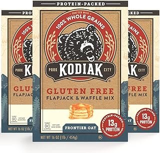 Kodiak Cakes Frontier Oat Gluten-Free Flapjack & Waffle Mix, 16 Oz (Pack Of 3)