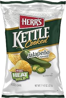 HERR'S Kettle Chips, 7.5 Ounce,Jalapeno Flavoured