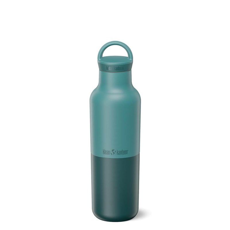Klean Kanteen Rise Classic Insulated Water Bottle - Keep Drinks Cold for 65 Hours - Stainless Steel - Insulated Water Bottle - Leak & Sweat-Proof - Arch Loop Cap - 20 oz - Brittany Blue