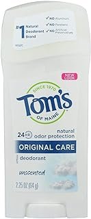 Tom's of Maine Natural Deodorant Stick Unscented 2.25 oz (Pack of 3)
