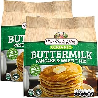 War Eagle Mill Organic Buttermilk Pancake & Waffle Mix, 24 oz Bag (2 Pack)