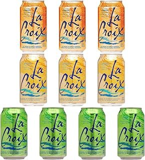 La Croix Orange, Lemon, Lime - Variety Pack, 12oz Cans (10-Pack Variety, Total of 120 Oz)