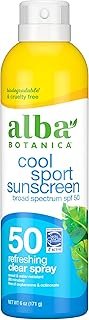 Alba Botanica Cool Sport Refreshing Clear Spray SPF 50 Sunscreen, 6 oz.