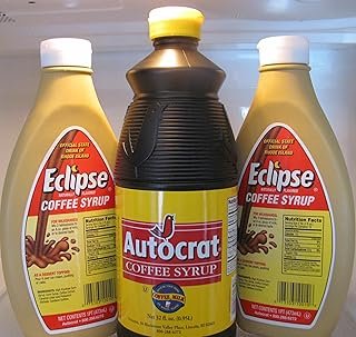 Autocrat and Eclipse Coffee Syrup Bundle (1 Autocrat Coffee Syrup 32 Oz and 2 Eclipse Coffee Syrup 16 Oz)