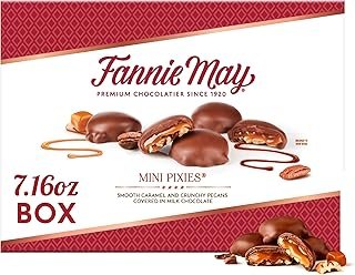 Fannie May Milk Chocolate Candy, Mini Pixies, Gift Box, 7.16 oz