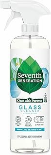 Seventh Generation Glass Cleaner, Sparkling Sea Scent, Streak-Free Shine, 23 Fl Oz