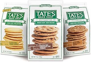 Tate's Bake Shop Gluten Free Cookies Variety Pack, Lemon, Ginger Zinger and Chocolate Chip Cookies, 3 - 7 oz Bags