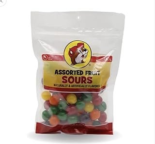 Buc-ee's Fruit Sours - Cool Candy Balls Resealable Bag (Assorted, 12 Ounce)
