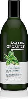 Avalon Organics Bath & Shower Gel Revitalizing Peppermint, 12 oz