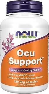 NOW Foods Supplements, Ocu Support™ with FloraGLO® Lutein, plus Vitamins A, C and E, 120 Veg Capsules