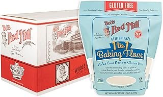 Bob's Red Mill Gluten Free 1 to 1 Baking Flour, 44oz (Pack of 4) - Non GMO, Vegan, Kosher