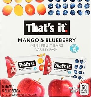 THATS IT Mango Blueberry Mini Bars 10 Count, 7 Oz